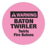Warning Fire Batons Sticker