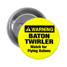Warning Flying Batons Pins