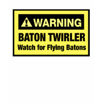 Warning Flying Batons t-shirts