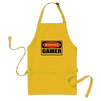 Warning GAMER Apron by warningsignshirts