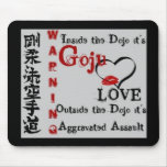 Warning Goju Ryu Karate Do Kanji Mouse Pads