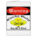 Warning Guys Or Chicks cards