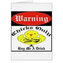 Warning Guys Or Chicks cards
