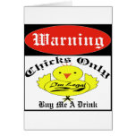 Warning Guys Or Chicks cards