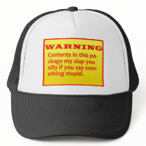 warning trucker hat