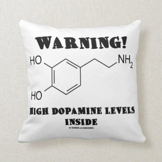 Warning! High Dopamine Levels Inside (Chemistry) Pillow