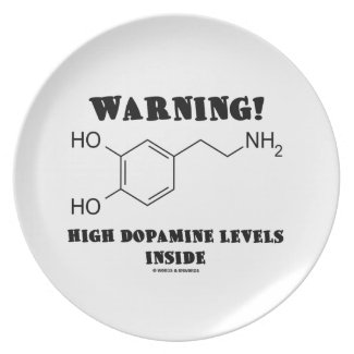 Warning! High Dopamine Levels Inside Party Plate