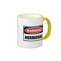 Warning HORMONAL Mug