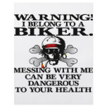 Warning I Belong To A Biker flyers