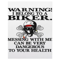 Warning I Belong To A Biker Personalized Letterhead