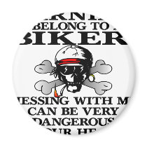 Warning I Belong To A Biker Magnet