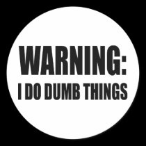Warning I Do Dumb Things stickers