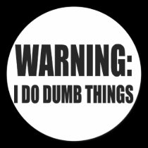 Warning I Do Dumb Things stickers