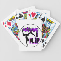 warning i flip bicycle poker cards