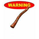 ladies_casual_tshirt - They can't say you didn't warn them! You have a didgeridoo and you know how to use it. Funny saying coupled with a colorful image of Australia's iconic aboriginal musical instrument. Get laugh severywhere you wear it -- and consider the world well warned. You just might have to play it!