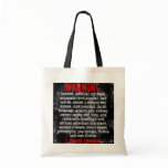 Warning I Read Books Tote Bags