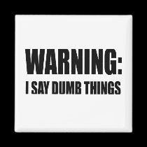 Warning I Say Dumb Things magnets