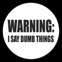 Warning I Say Dumb Things stickers