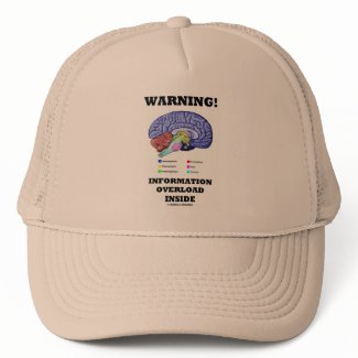 Warning! Information Overload Inside (Brain Humor) hat