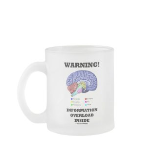 Warning! Information Overload Inside (Brain Humor) mug