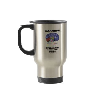 Warning! Information Overload Inside (Brain Humor) mug