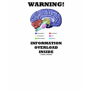 Warning! Information Overload Inside (Brain Humor) shirt