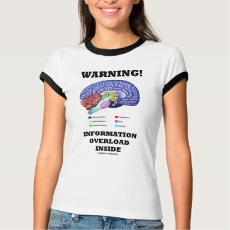 Warning! Information Overload Inside (Brain Humor) shirt