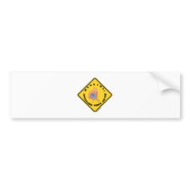Warning! Intestinal Party Inside (Guts Magnifying) Bumper Stickers