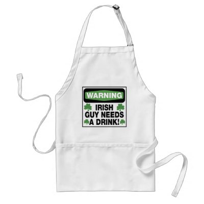 Warning Irish Guy Apron