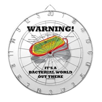 Warning! It's A Bacterial World Out There Dartboard With Darts