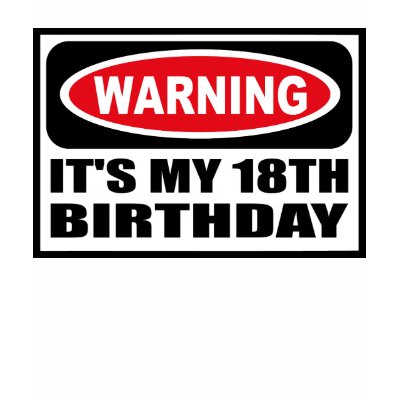 Warning IT'S MY 18TH BIRTHDAY Women's Dark T-Shirt