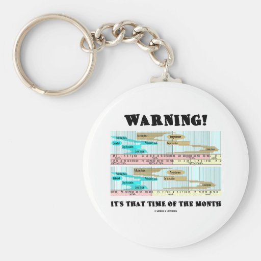 Warning! It's That Time Of The Month (Menstrual) Keychain