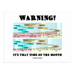 Warning! It's That Time Of The Month (Menstrual) Postcard