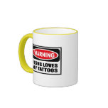 Warning JESUS LOVES MY TATTOOS Mug