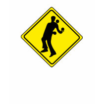 WARNING JUGGLER ROAD SIGN t-shirts