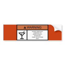 Warning Label Bumper Sticker bumper stickers by EchoofSilence Warning Label Bumper Sticker bumper stickers