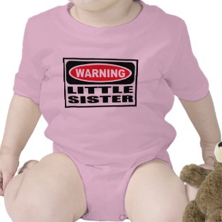 Warning LITTLE SISTER Women's Dark T-Shirt shirt