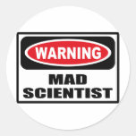 Warning MAD SCIENTIST Sticker
