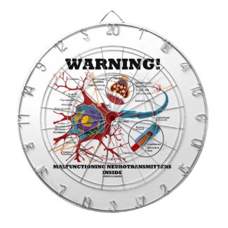 Warning! Malfunctioning Neurotransmitters Inside Dartboard