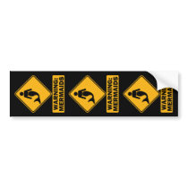 Warning: Mermaids bumper stickers by servopuff Warning: Mermaids bumper stickers