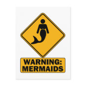 Warning: Mermaids Card