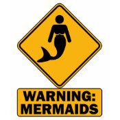 Warning: Mermaids Kids Dark T-Shirt