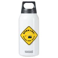 Warning! Meteor Zone Ahead (Diamond Yellow Sign) 10 Oz Insulated SIGG Thermos Water Bottle