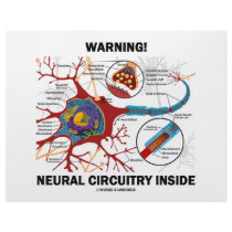 Warning! Neural Circuitry Inside (Neuron Synapse) Personalized Letterhead