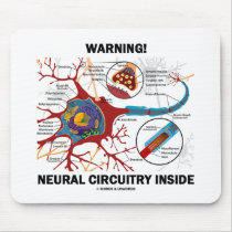 Warning! Neural Circuitry Inside (Neuron Synapse) mousepads by wordsunwords Warning! Neural Circuitry Inside (Neuron Synapse) mousepads