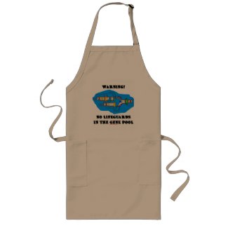 Warning! No Lifeguards In The Gene Pool apron