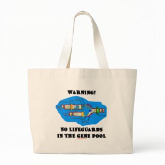 Warning! No Lifeguards In The Gene Pool bag