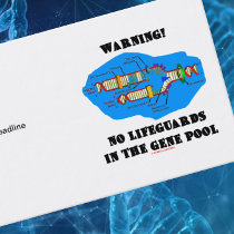 Warning! No Lifeguards In The Gene Pool Business Card Template