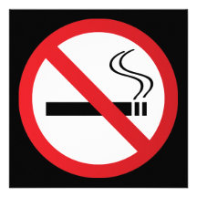 Warning no smoking sign announcements