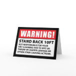 Warning: Not Responsible for Dry Cleaning Greeting Card